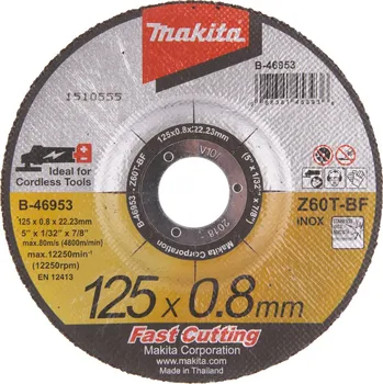 Řezný kotouč Makita B-46953 řezný kotouč 125x0,8x22 nerez