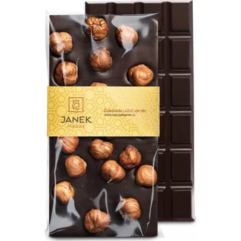 Cukrovinka JANEK Hořká čokoláda s lískovými ořechy 105 g