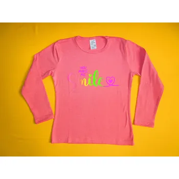 Arex, ČR Dívčí tričko dlouhý rukáv Smile 2 Barva: starorůžová, Velikost: 140