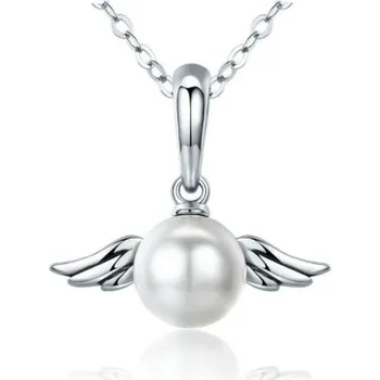 Náhrdelník Přívěskynakrk.cz Stříbrný náhrdelník OKŘÍDLENÁ PERLA