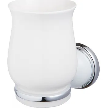 Držák na kartáček GRENADA – Sklenička koupelnová s úchytem – chrom – 06904