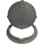 Černý poklop v rámu se zámkem, A15