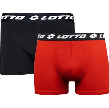 Boxerky 2 Pack Pánské boxerky Lotto - červeno-černé XL