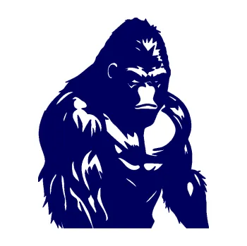 Samolepící dekorace SAMOLEPKA Gorila 004 pravá (23 - tmavě modrá) NA AUTO, NÁLEPKA, FÓLIE, POLEP, TUNING, VLASTNÍ TEXT, TISK, AUTOSAMOLEPKY.cz, POLEPY, OBRÁZEK, LOGO, SAMOLEPKY