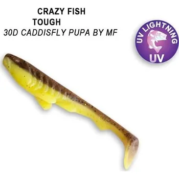 Umělá nástraha Gumová nástraha Crazy Fish Tough 7cm 30D Caddisfly pupa by MF (5ks)