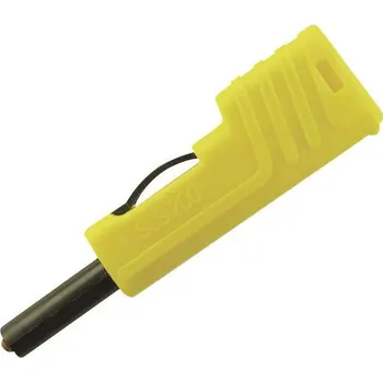 Krokosvorka SKS Hirschmann SLS 200 laboratorní zástrčka zástrčka, rovná Ø pin: 4 mm žlutá 1 ks