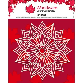 Woodware Plastová šablona 17x17cm mandala 2