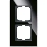 Dvojrámeček Solo carat černé sklo ABB 1754-0-4323, 2CKA001754A4323