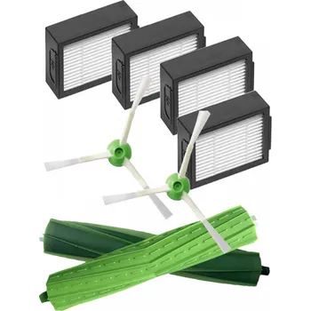 Sada příslušenství pro robotický vysavač HEPA filtry a kartáče pro vysavač iROBOT Roomba E5, E6, i7, J7 sada 8ks