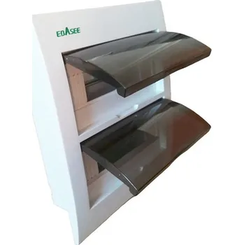 Rozvaděč Rozvaděč pod omítku EBASEE - EBD5D 24 mod. 2 řady, průhledné dveře, svorkovnice PE a N