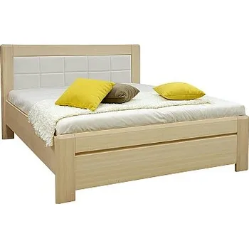 Postel Postel ELANA 2 180cm, s roštem a s úložným prostorem Varianta: dub / čelo ekokůže bílá