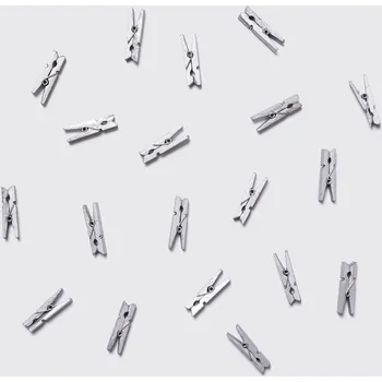 Mini kolíčky 2,5 cm | Stříbrné, 25 ks