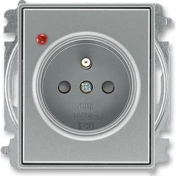 Elektrická zásuvka Zásuvka Time ocelová s přepěťovou ochranou, clonky ABB 5599E-A02357 36