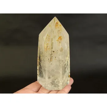 Křišťál s limonitem špice brus Madagaskar 478g