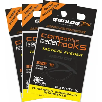 Rybářský háček GENLOG HÁČKY TACTICAL FEEDER 10ks - vel.10