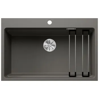 Granitový dřez Blanco ETAGON 8 InFino Silgranit šedá vulkán bez excentru+pojezdy - 527262 + ZÁRUKA 3 ROKY ZDARMA