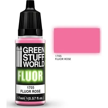 Speciální výtvarná barva Green Stuff World: Fluor Paint Rose (UV) 17ml