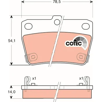 Brzdová destička Sada brzdových destiček, kotoučová brzda TRW GDB3279