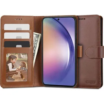 Pouzdro na mobilní telefon Pouzdro flip Samsung Galaxy A34 5G, Tech-Protect Wallet hnědé