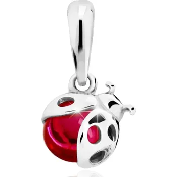 Přívěsek Cutie Jewellery c2008-40-40-x-2 Dětský přívěsek Cutie beruška z bílého zlata C2008 Ruby Dark – zlatý šperk ryzosti 585/1000 v Dárkovém balení s Certifikátem GBPWRB-00275