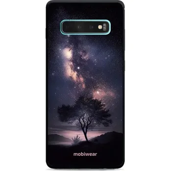 Pouzdro na mobilní telefon Lesklý kryt Mobiwear Glossy - Samsung Galaxy S10 Plus - G005G Strom s galaxií (Prémiové lesklé pouzdro, obal, kryt Mobiwear Glossy na mobil Samsung Galaxy S10 Plus - G005G Strom s galaxií, materiál Plast + TPU silikon - krytí po všech stranách,)