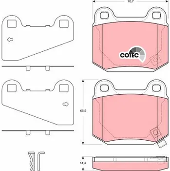 Brzdová destička Sada brzdových destiček, kotoučová brzda TRW GDB3350