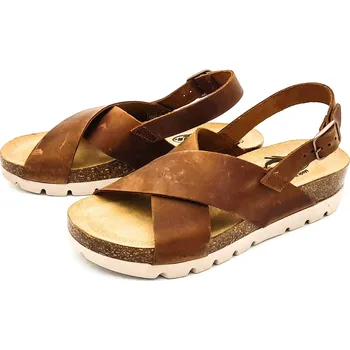 Dámské sandále Dámské kožené sandálky 356134 APURE ROBLE Plakton hnědá Barva: roble, Velikost: 39