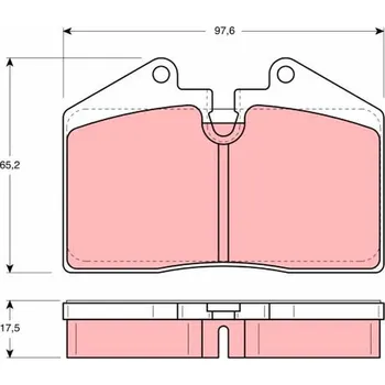 Brzdový systém Sada brzdových destiček, kotoučová brzda TRW GDB379