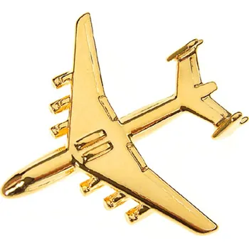 Clivedon - Antonov An-225, připínací odznak se zlatou úpravou, 22 karátů