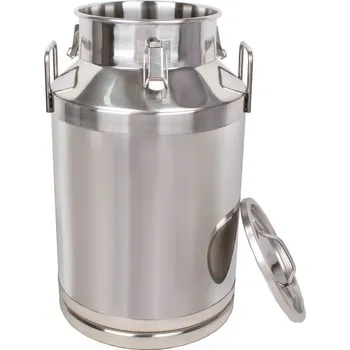 Nerezová konev na mléko BEEKETAL BMK 60 l včetně víka BMK60 (Beeketal BMK60 Konev na mléko ze nerezové oceli s madly)