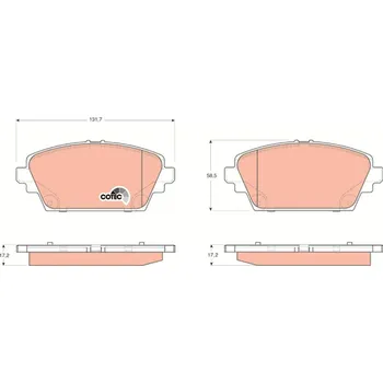 Brzdová destička Sada brzdových destiček, kotoučová brzda TRW GDB3227