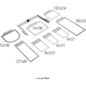 Sada rychloupínacích rámů 8 V 1 pro vyšívací stroj TEXI 1501