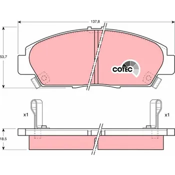 Brzdová destička Sada brzdových destiček, kotoučová brzda ZIMMERMANN GDB1061