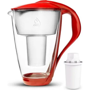 Zařízení na úpravu vody Skleněná filtrační konvice Dafi Crystal (červená)