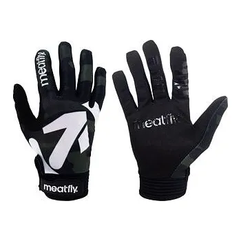 Cyklistické rukavice Meatfly bike rukavice Handler Rampage Camo | Maskáč | Velikost M