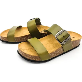 Dámské pantofle Dámské kožené pantofle 343004 VAQUETILLA MALABO Plakton zelená Barva: malabo, Velikost: 42