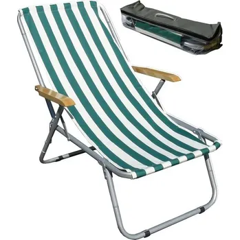 Zahradní lehátko Hliníkové lehátko - zelená