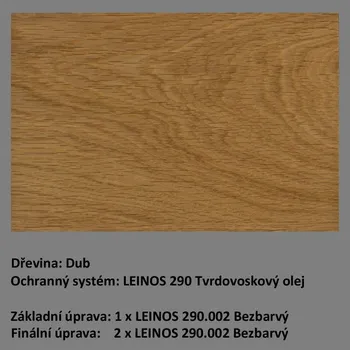 barva a nátěr na dřevo LEINOS 290 Tvrdovoskový olej (30ml) - vzorkové balení oleje na dřevěné podlahy a nábytek 002-Bezbarvý
