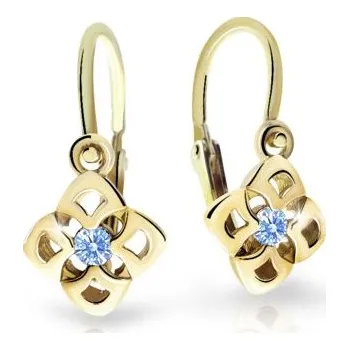 Šperk Cutie Kids Jewellery c2258-10-70-x-1 Zlaté dětské náušnice na brizuru Cutie C2258 Arctic Blue – zlatý šperk ryzosti 585/1000 v Dárkovém balení s Certifikátem GBEYM-00345