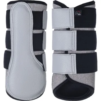 Koňské kamaše HKM Kamaše drezurní Glitter Mesh HKM, pár, light grey XL