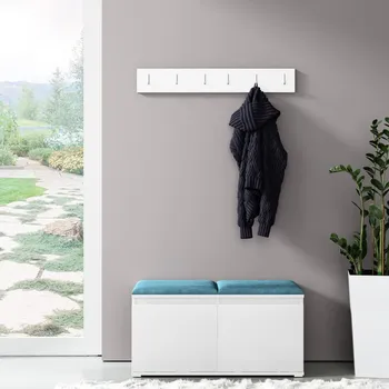 Předsíňová stěna Předsíňová stěna Emi 5 - bílá Barva panelů: Modrá - Trinity 13