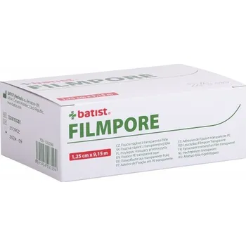 Náplast Batist Náplast Filmpore Velikost: 1.25 cm x 9.15 m, 24 ks