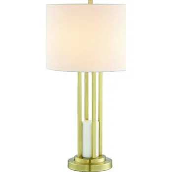 Lampička ACA Lighting stolní lampa 1XE27 BELIZE zlatá + bílá mramor IP20 D35,6XH66CM ML127161TGW