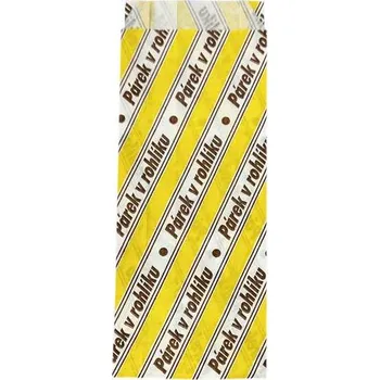 Sáček na potraviny sáček papírový na párek v rohlíku 70x25x170 mm (500 ks/balení)