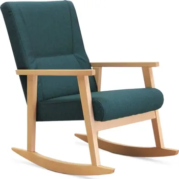 Křeslo Čalouněné houpací křeslo ERIK Odstín trend: Tmavě hnědá, Druh látky: Skupina A