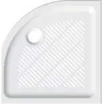 Čtvrtkruhová sprchová vanička, 80x80 cm, R550, keramická, CV14X