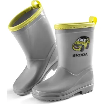 Chlapecké holínky Škoda Auto Motiv autíčka šedé 27