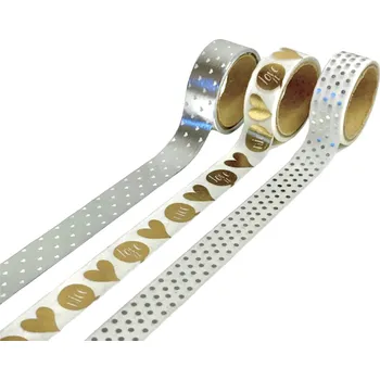 Lepicí páska AKN Sada 3 ks washi pásek - Love