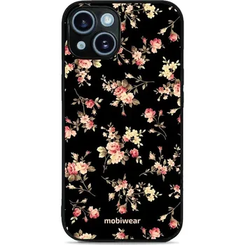 Telefonní příslušenství Lesklý kryt Mobiwear Glossy - Apple iPhone 14 - G039G - Květy na černé (Prémiové lesklé pouzdro, obal, kryt Mobiwear Glossy na mobil Apple iPhone 14 - G039G - Květy na černé, materiál Plast + TPU silikon - krytí po všech stranách, neošoupatelný potisk,)