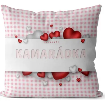 Dekorativní polštářek Polštář 40 x 40 cm - Nejlepší kamarádka